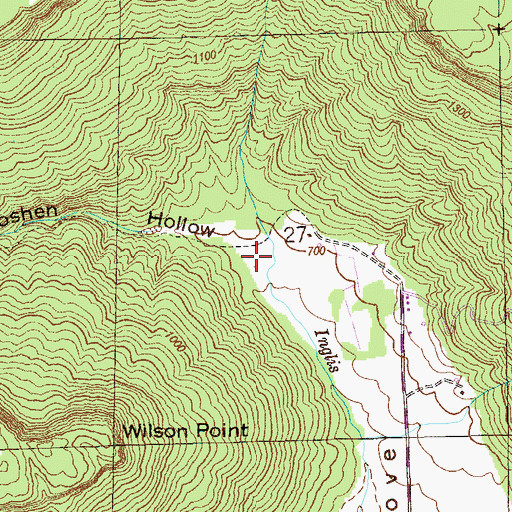 Topographic Map of Goshen Hollow, AL