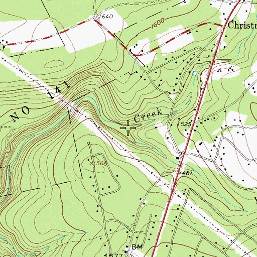 Topographic Map of Yellow Run, PA