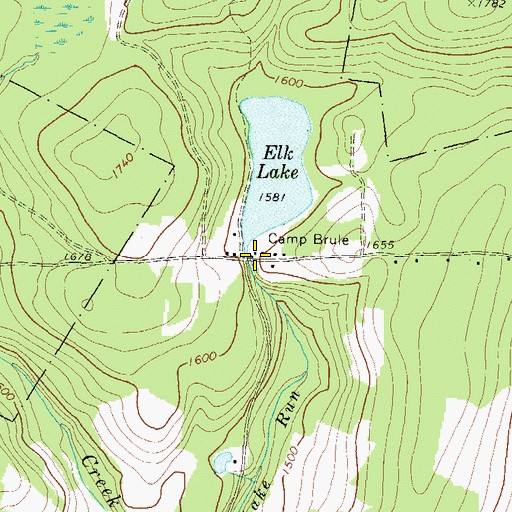 Topographic Map of Camp Brule, PA