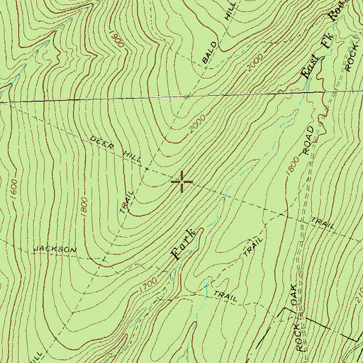 Topographic Map of Deer Hill Trail, PA