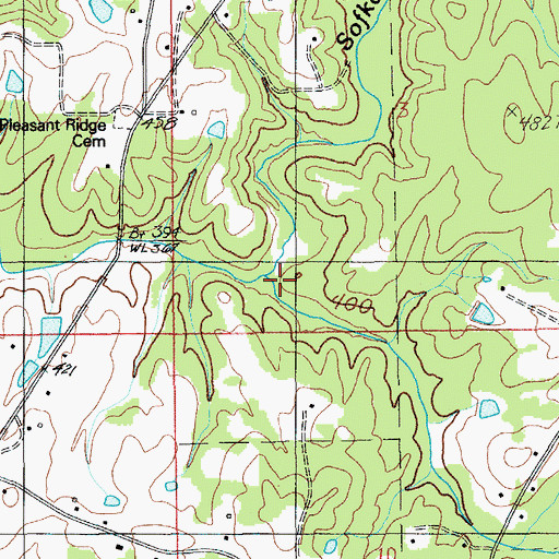 Topographic Map of Gravel Creek, AL