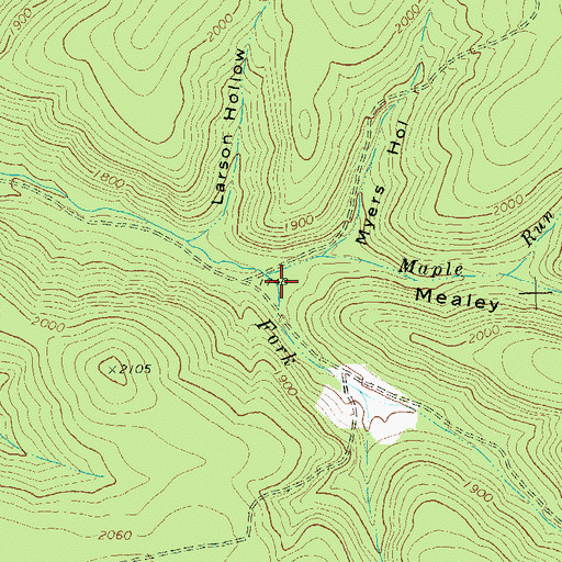 Topographic Map of Maple Run, PA