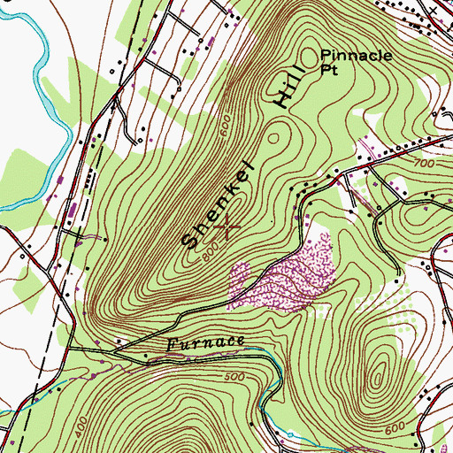 Topographic Map of Shenkel Hill, PA