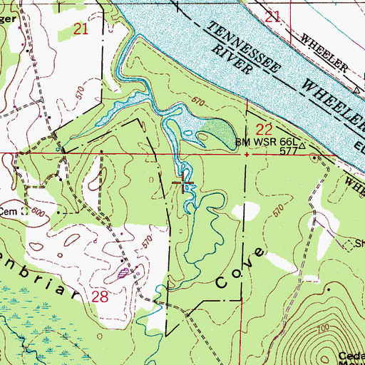 Topographic Map of Greenbriar Cove, AL
