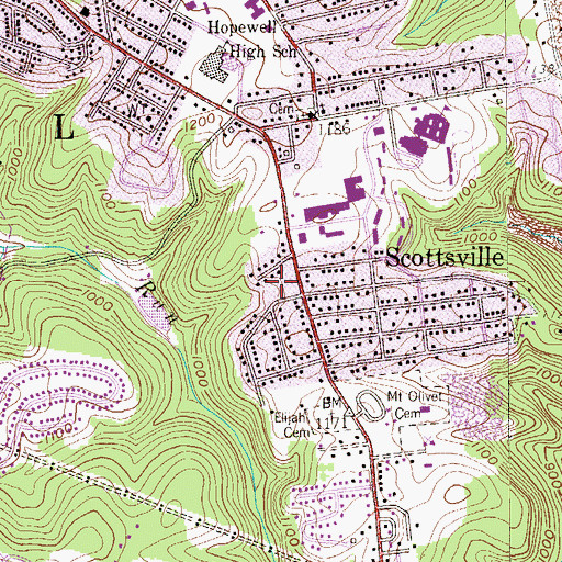Topographic Map of Davidson Heights, PA