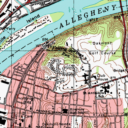 Topographic Map of Strauss-Hamilton Airport (historical), PA