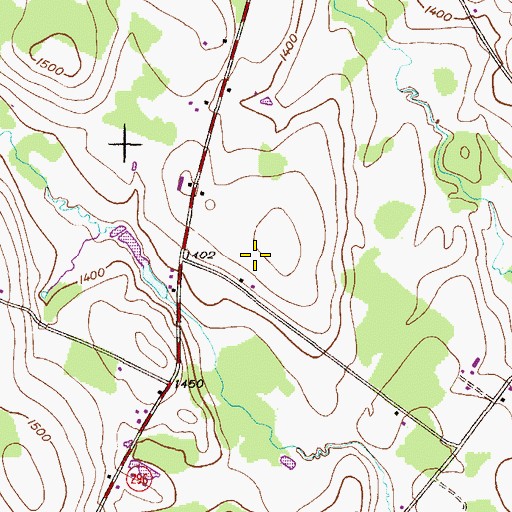 Topographic Map of Flying Fox Airport (historical), PA