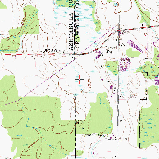 Topographic Map of Pyma-Love Airport (historical), PA
