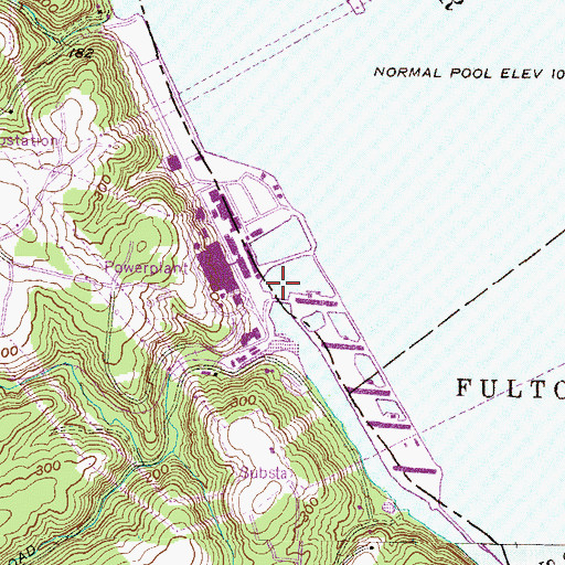 Topographic Map of Rock Run Dam, PA