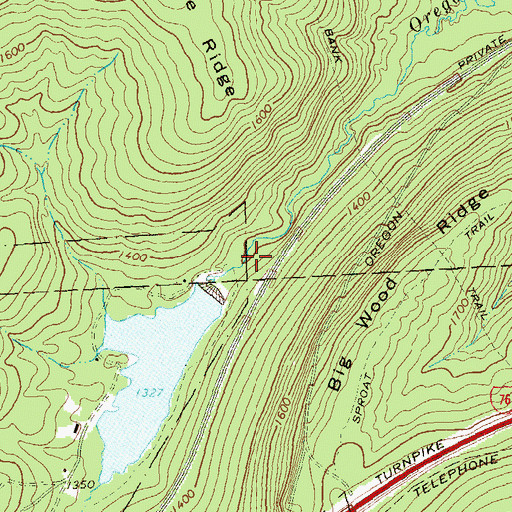 Topographic Map of Valley-Hi Eagle Lake, PA