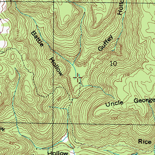 Topographic Map of Guffey Hollow, AL