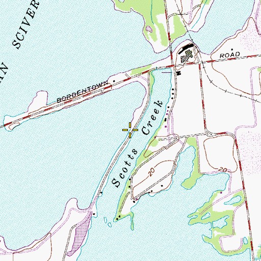 Topographic Map of Van Sciver Lake Dam, PA