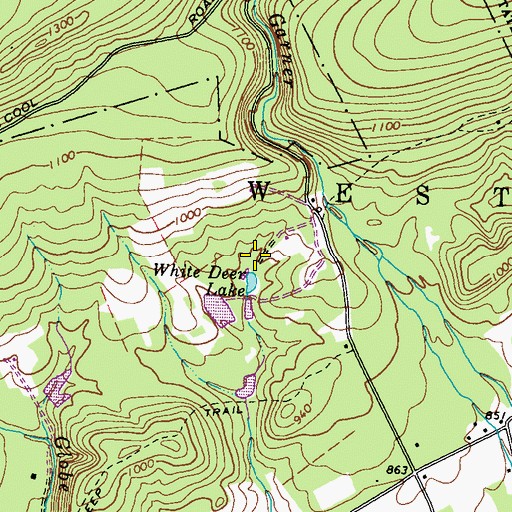 Topographic Map of Hutchison Dam, PA