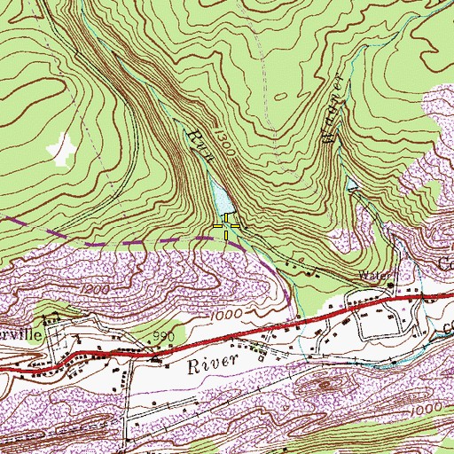 Topographic Map of Dyers Run Dam Number Three, PA