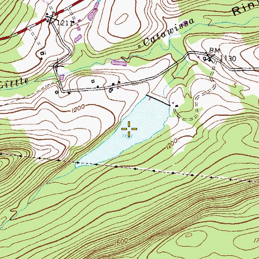 Topographic Map of Ringtown Reservoir Number Six, PA
