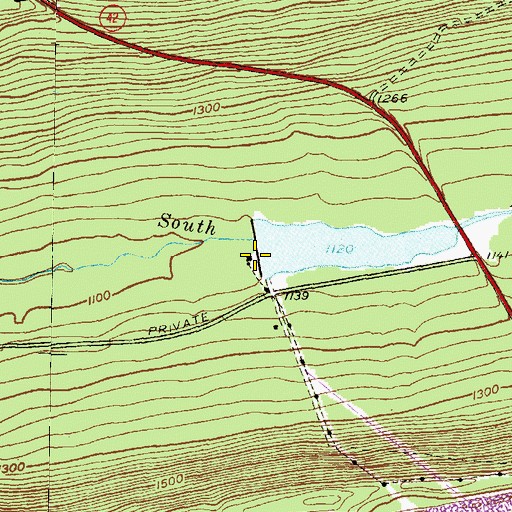 Topographic Map of Brush Valley Dam, PA