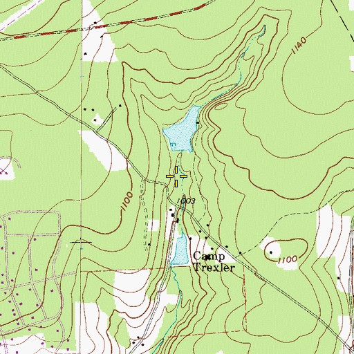 Topographic Map of Camp Trexler Dam, PA