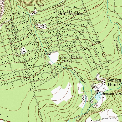 Topographic Map of Sun Valley Dam, PA