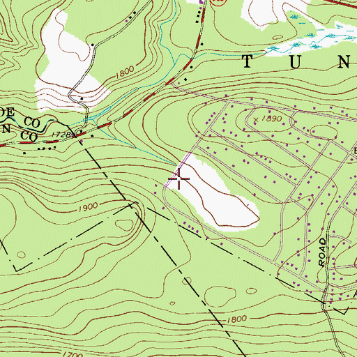 Topographic Map of Briar Crest Woods Dam, PA