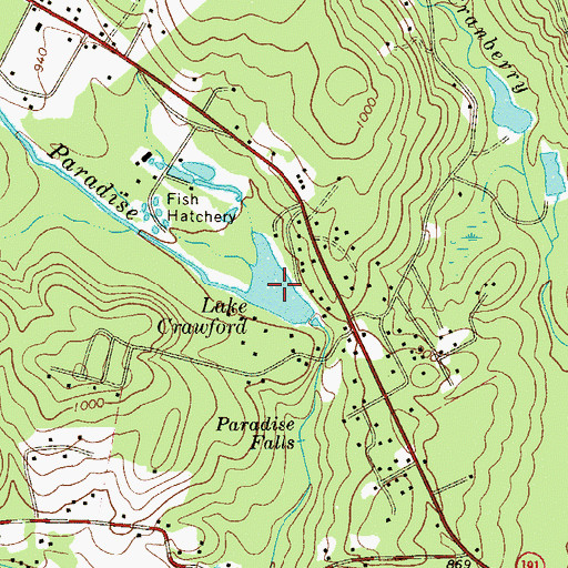 Topographic Map of Lake Crawford, PA