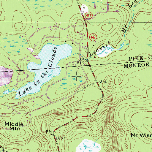 Topographic Map of Lake Jamie, PA
