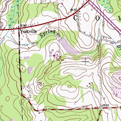 Topographic Map of Compton Dam, PA