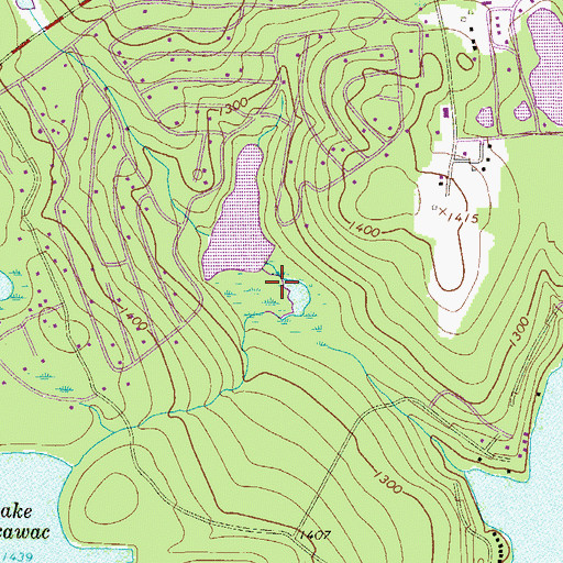 Topographic Map of Beaver Lake Dam, PA