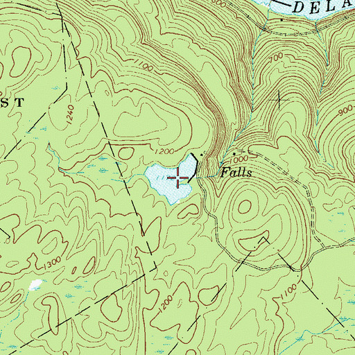 Topographic Map of Stairway Lake, PA