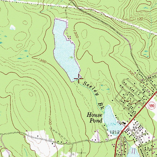 Topographic Map of Deckers Dam, PA