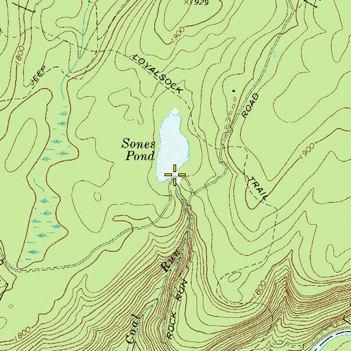 Topographic Map of Sones Pond Dam, PA