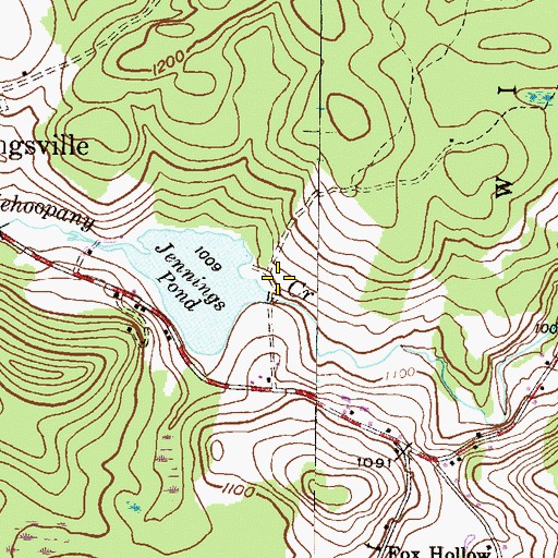 Topographic Map of Jennings Pond Dam, PA