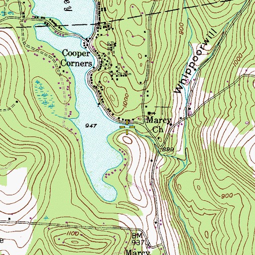 Topographic Map of Lake Carey Dam, PA