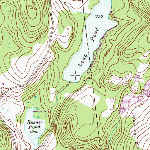 Topographic Map of Long Pond Dam, PA