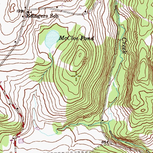 Topographic Map of Chamberlain Lake, PA