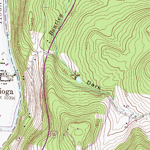 Topographic Map of Tioga Dam, PA