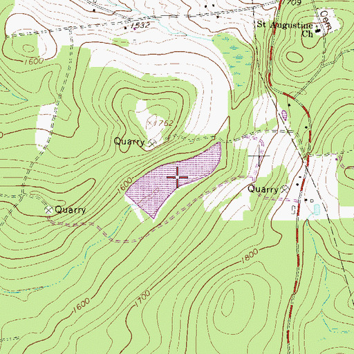 Topographic Map of Longford Lake, PA