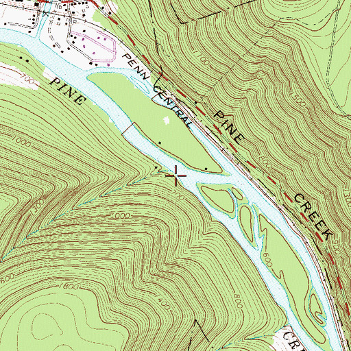 Topographic Map of Buttonwood Run, PA