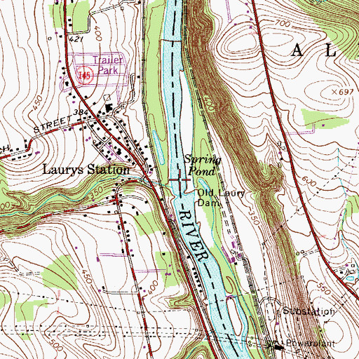 Topographic Map of Fells Creek, PA