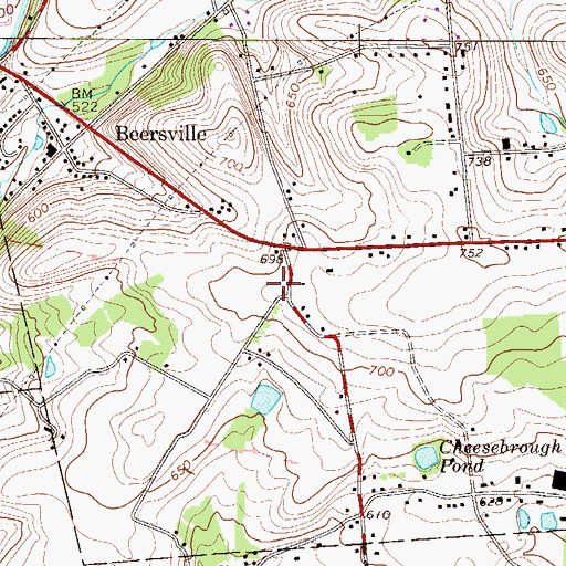 Topographic Map of Washington School, PA