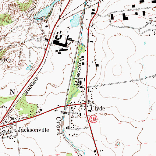 Topographic Map of Crane Junction, PA