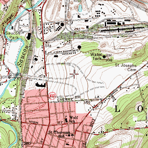 Topographic Map of Bethlehem Landing Field (historical), PA
