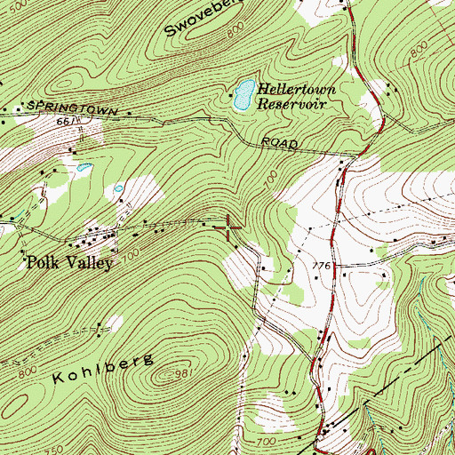 Topographic Map of Polk Valley School, PA
