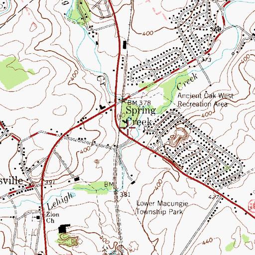 Topographic Map of Merkle Station, PA