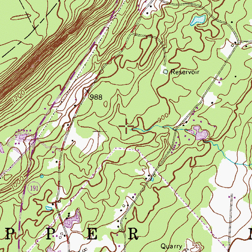 Topographic Map of Laurel Swamp (historical), PA