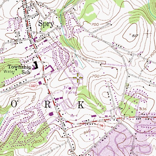 Topographic Map of Crestview Terrace, PA