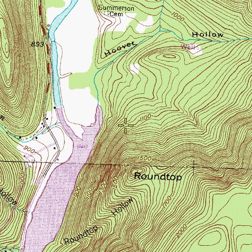 Topographic Map of Kettle Creek State Park, PA