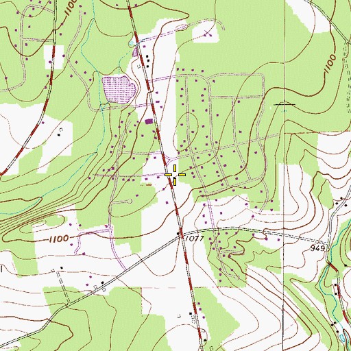 Topographic Map of Snyder School (historical), PA