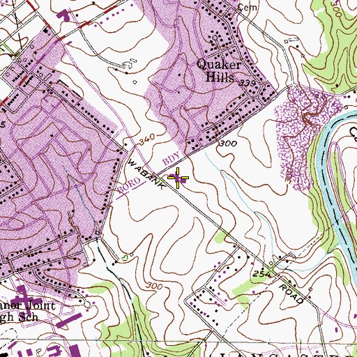 Topographic Map of Martin Elementary School, PA