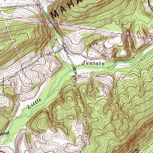 Topographic Map of Mahanoy (historical), PA