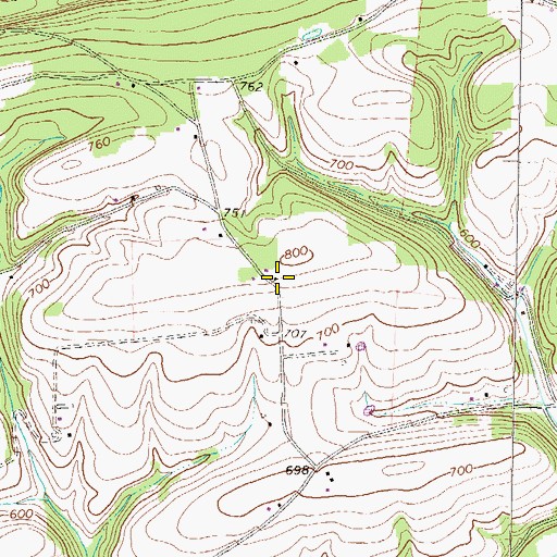 Topographic Map of Forest School, PA